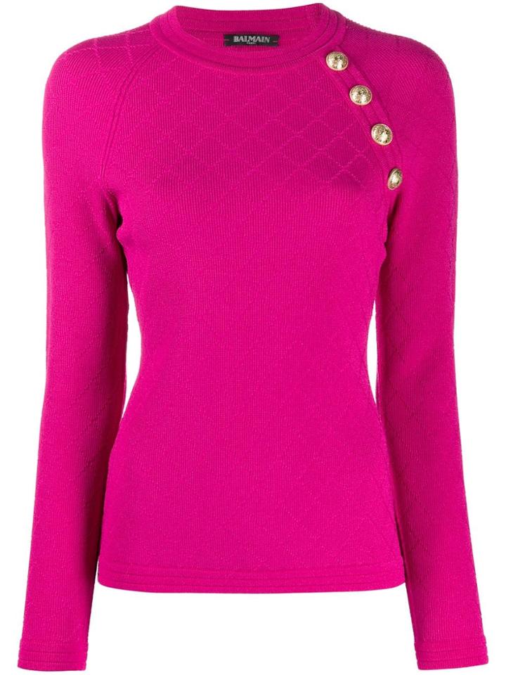 Balmain Woven Jumper - Pink