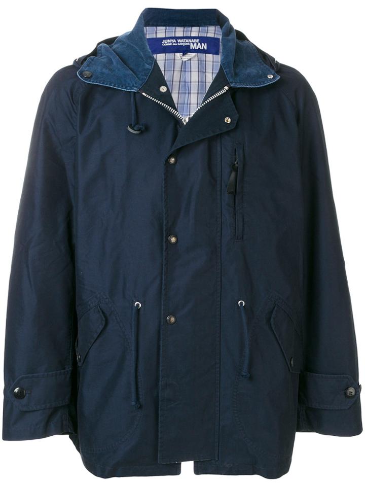Junya Watanabe Man Hooded Jacket - Blue