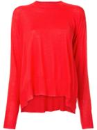 Stella Mccartney Curved Hem Sweater - Red