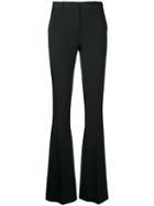 Capucci Flared Fitted Trousers, Women's, Size: 42, Black, Acetate/viscose/spandex/elastane