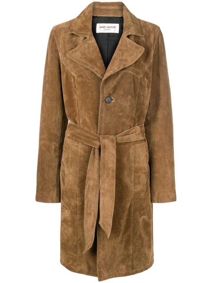 Saint Laurent Trench Coat - Brown