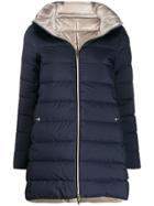 Herno Quilted A-line Puffer Jacket - Blue