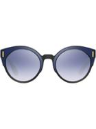 Prada Eyewear Tapestry Sunglasses - Blue