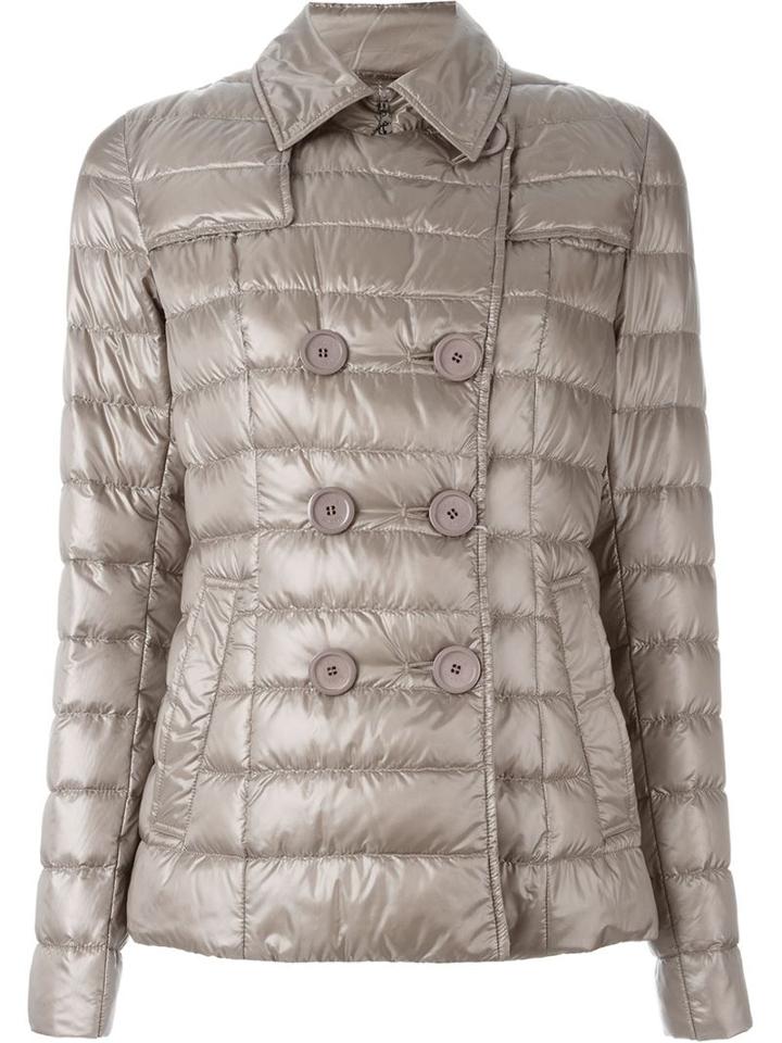 Herno Double Breasted Puffer Jacket, Women's, Size: 48, Grey, Polyamide/feather Down