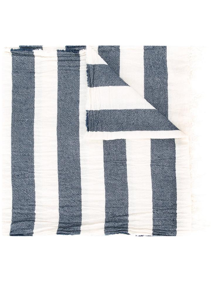 Dondup Striped Scarf, Men's, Blue, Cotton
