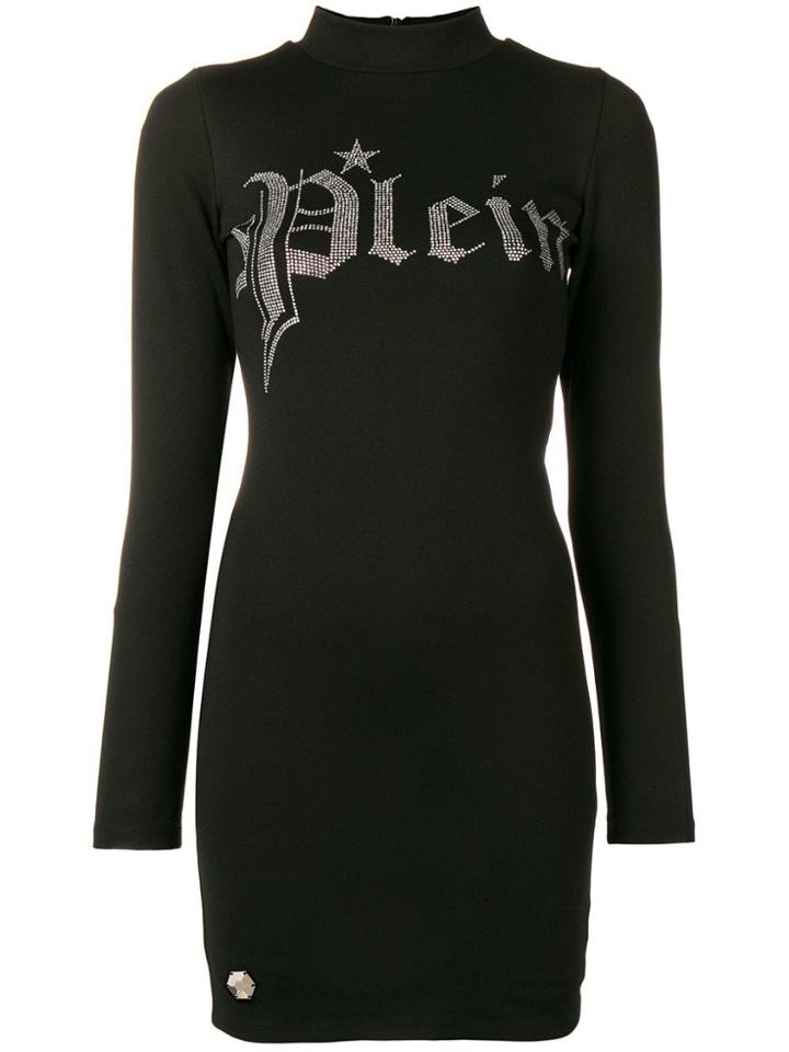 Philipp Plein Long Sleeves Dress - Black