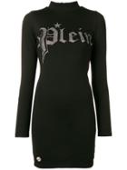 Philipp Plein Long Sleeves Dress - Black