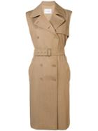 Max Mara Double-breasted Trench Gilet - Brown