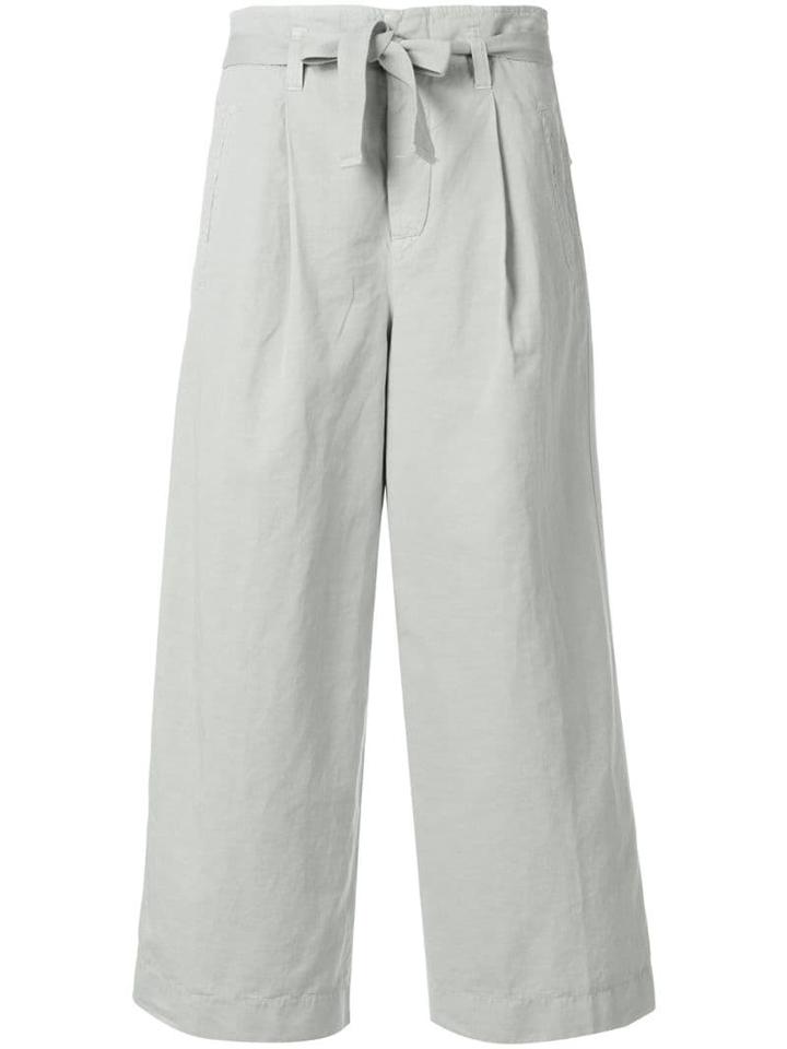 Incotex Wide Leg Cropped Trousers - Neutrals