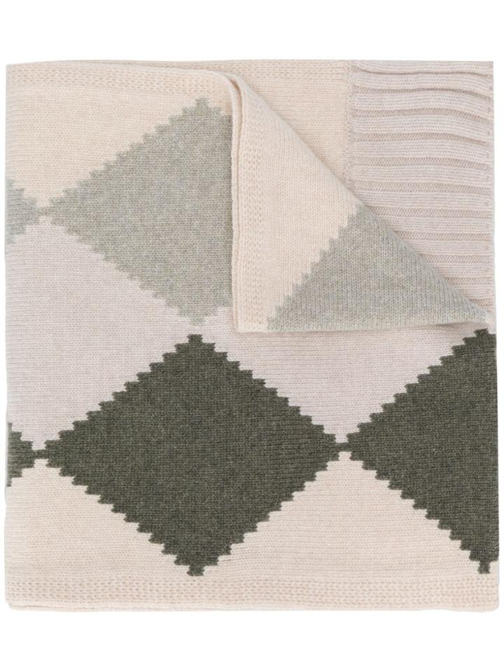 Pringle Of Scotland Argyle-knit Scarf - Neutrals