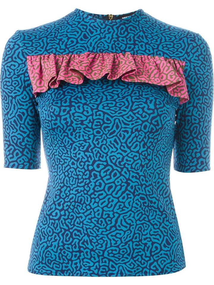 House Of Holland Pufferfish Short Sleeved Frill Top