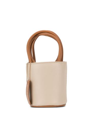 Folkloore Mini Bucket Bag - White