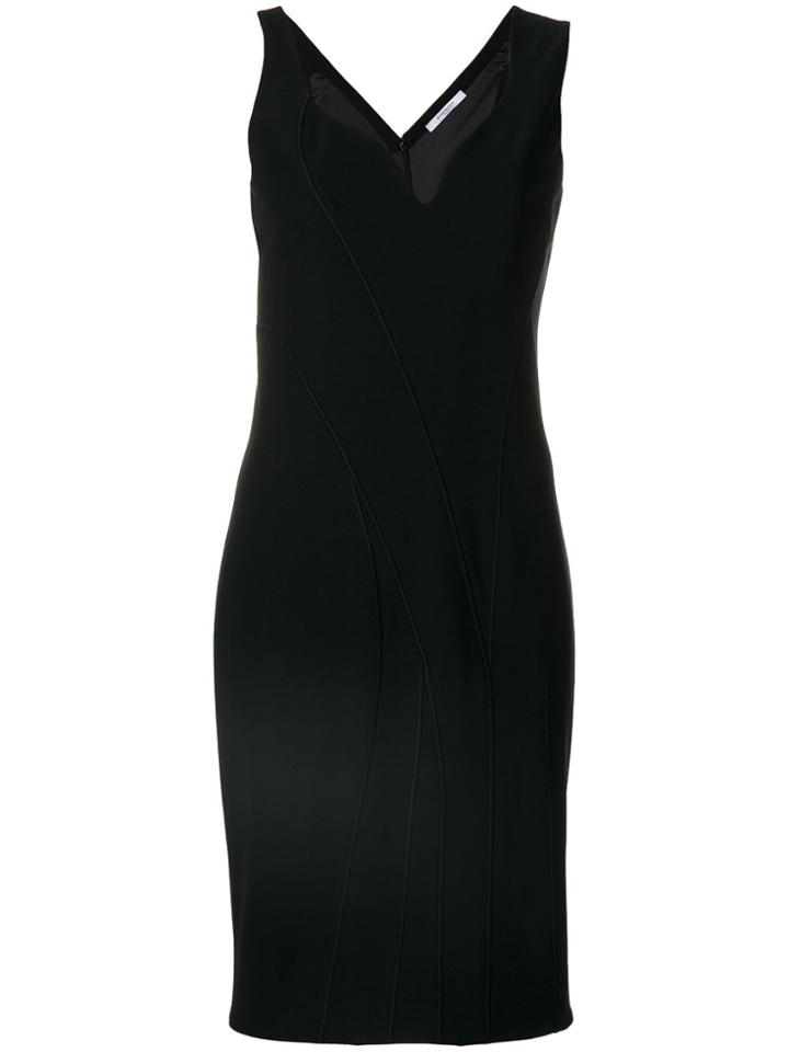 Givenchy Sweetheart Fitted Seam Dress - Black