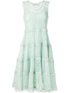 Olympiah Lamier Lace Flare Dress - Green