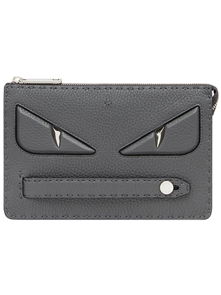 Fendi Bug Eyes Zipped Pouch - Grey