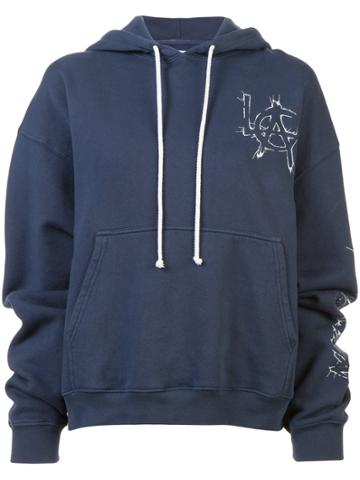 Adaptation L.a Printed Hoodie - Blue