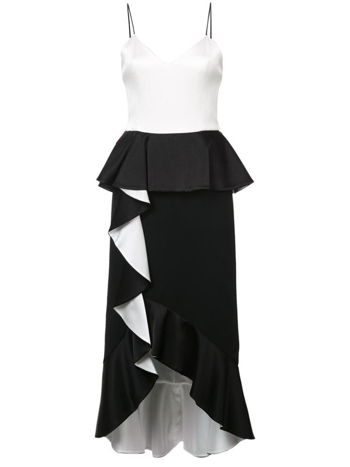 Alice+olivia Ruffled Fitted Dress - Black