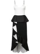 Alice+olivia Ruffled Fitted Dress - Black