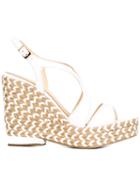 Paloma Barceló Wedged Sandals, Women's, Size: 37, White, Leather