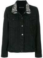 Simonetta Ravizza Crystal Embellished Denim Jacket - Black