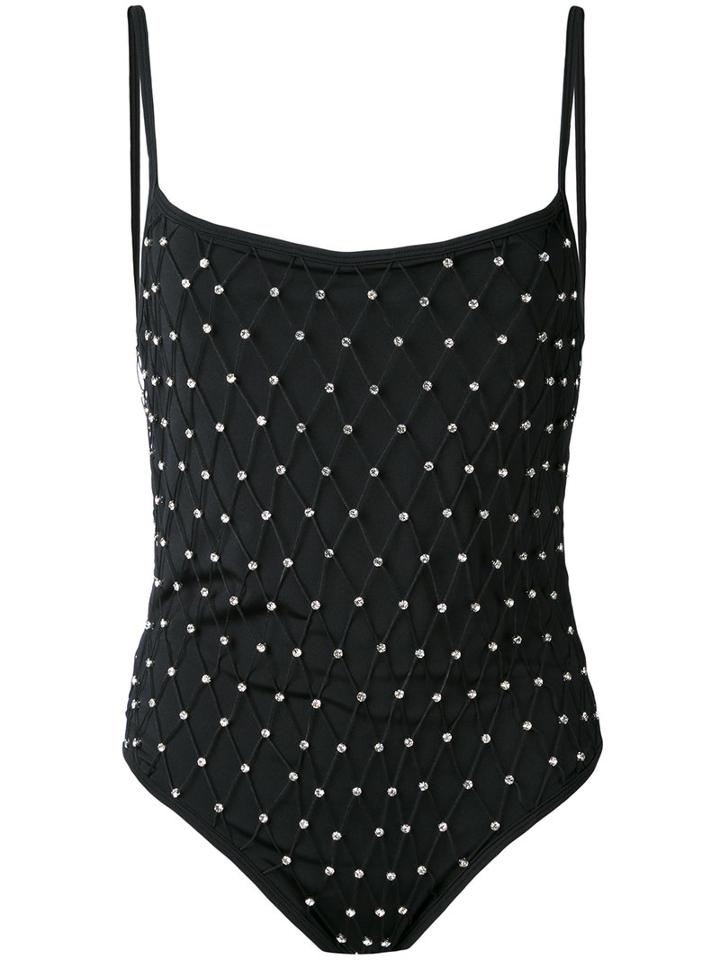 Stones Pattern Swimsuit - Women - Polyamide/polyester/spandex/elastane - I, Black, Polyamide/polyester/spandex/elastane, Filles A Papa