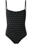 Stones Pattern Swimsuit - Women - Polyamide/polyester/spandex/elastane - I, Black, Polyamide/polyester/spandex/elastane, Filles A Papa