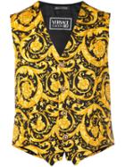Versace Vintage Baroque Print Waistcoat
