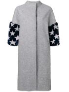 Ava Adore Star Print Coat - Grey