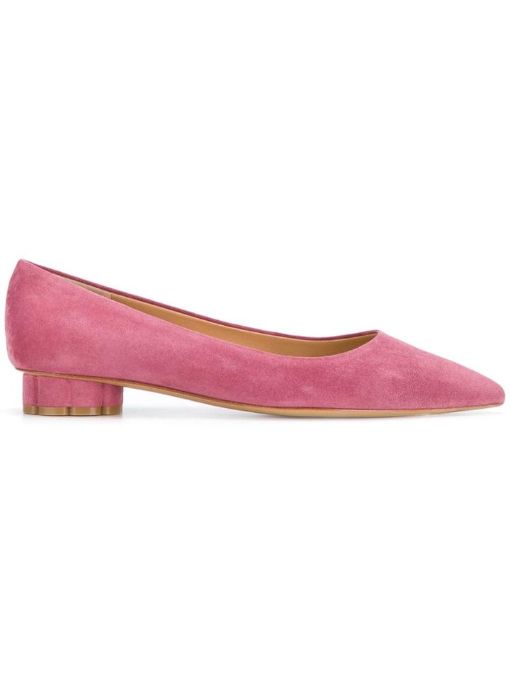 Salvatore Ferragamo Pointed Ballerina Shoes - Pink & Purple