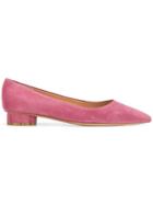 Salvatore Ferragamo Pointed Ballerina Shoes - Pink & Purple