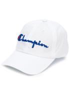 Champion Logo Embroidered Cap - White