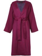 G.v.g.v. Lace-up Belted Coat - Pink & Purple
