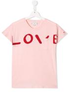 Tommy Hilfiger Junior Teen Love Print T-shirt - Pink