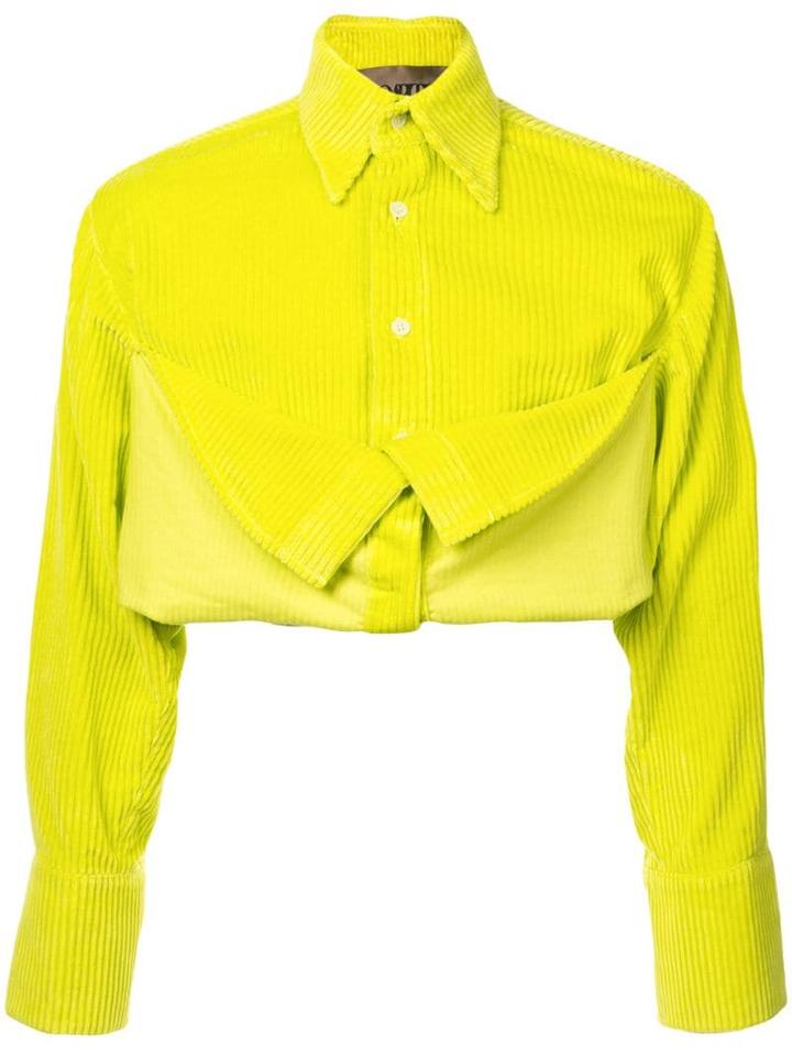 Oloapitreps Cropped Neon Shirt - Yellow