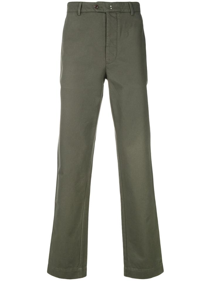 Officine Generale Slim Fit Trousers - Green