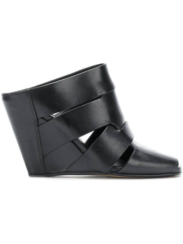 Rick Owens Lazarus Wedge Sabots - Black