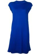 Maison Margiela Draped Back Dress, Women's, Size: Medium, Blue, Wool