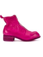 Guidi Zipped Fitted Boots - Pink & Purple