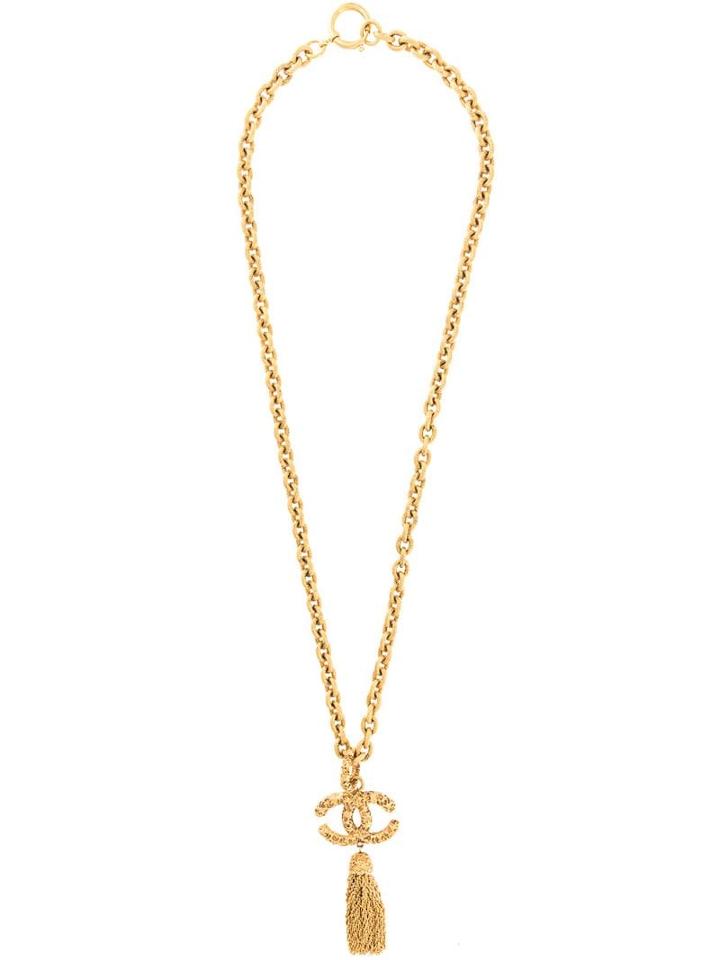 Chanel Pre-owned Tassel Cc Necklace - Gold