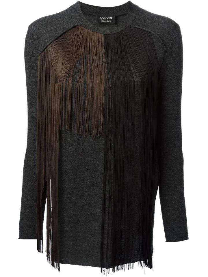 Lanvin Fringe Detail Sweater