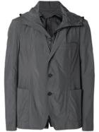Prada Layered Hooded Blazer Jacket - Grey
