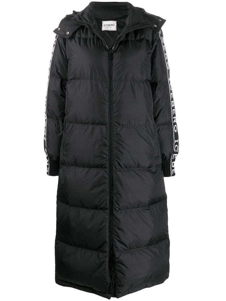 Iceberg Oversized Padded Midi Coat - Black
