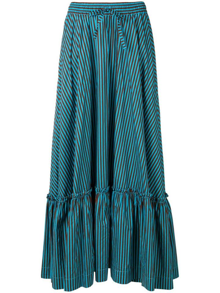 P.a.r.o.s.h. Long Striped Skirt - Blue