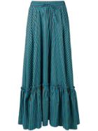P.a.r.o.s.h. Long Striped Skirt - Blue