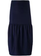 Victoria Beckham Bubble Hem Midi Skirt