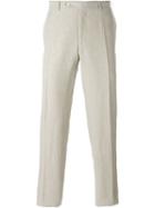 Canali Classic Chinos, Men's, Size: 48, Grey, Silk/linen/flax