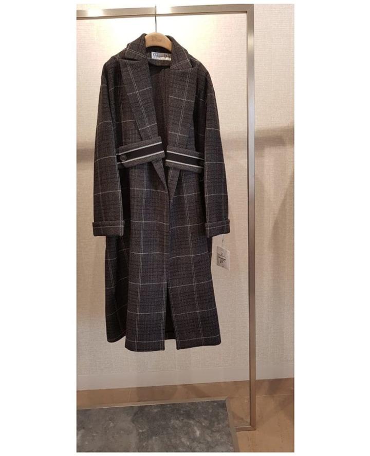 Fashion Concierge Vip Dior Checked Long Coat With Belt 18857 -