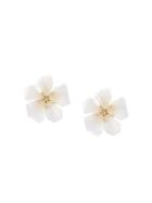 Jennifer Behr Lily Floral Stud Earrings - White