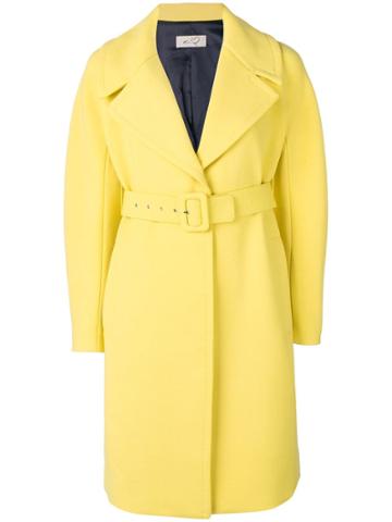 Ki6 Belted Coat - Yellow