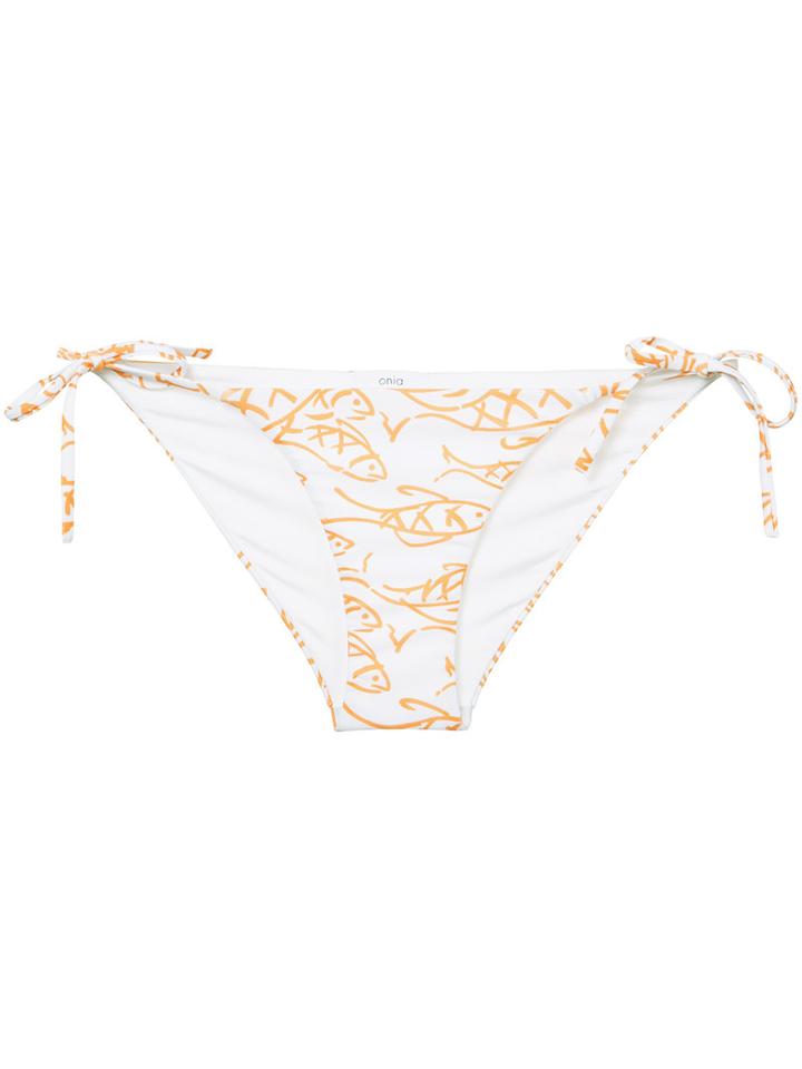 Onia - Kate Bikini Bottoms - Women - Nylon/spandex/elastane - L, White, Nylon/spandex/elastane